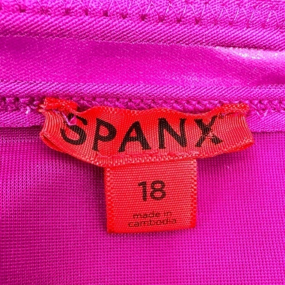 Spanx Core High Rise Bottoms Sz 18 Brief Swim Bottom Shapewear Pink Neon - Picture 4 of 8